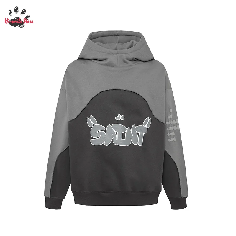 24FW New Casual Couple Saint Hoodies Men Woman 1:1 Best Quality Polar Fleece Autumn Winter Fashion Sweatshirts Hooded Pullovers