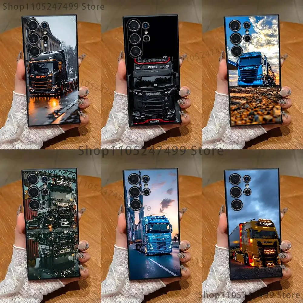 

S-SCANIA Trucks SA-AB Phone Case For Samsung S25,S24,S23,S22,S21,S20,S10,Ultra,Plus,Lite,FE,Soft Silicone Black Cover