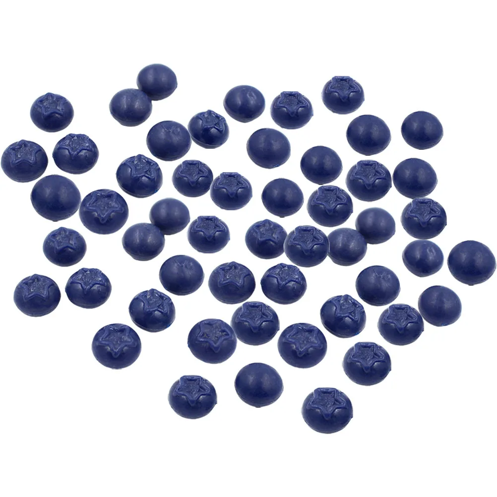 50 Uds. De adornos de frutas artificiales de arándanos simulados, accesorios de resina realistas, modelos de comida sintética, accesorios de fotografía Mini
