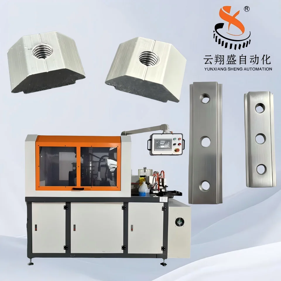 Custom PV Module Fixing Hardware Drilling Tapping Cutting Machine Aluminum Alloy Sliding Block Fastener Equipment