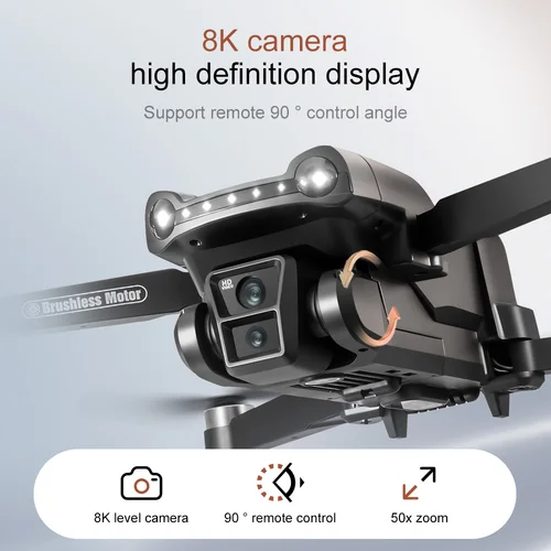 Imagen 2 del producto Nuevo para Xiaomi V198 GPS MAX Drone con cámara HD profesional 8k 5G WiFi barrera láser sin escobillas evitación cuadricóptero plegable
