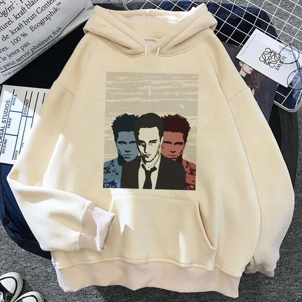 Fight club hoodies feminino y2k estética anime manga longa topo 2023 pulôver feminino moletom gráfico