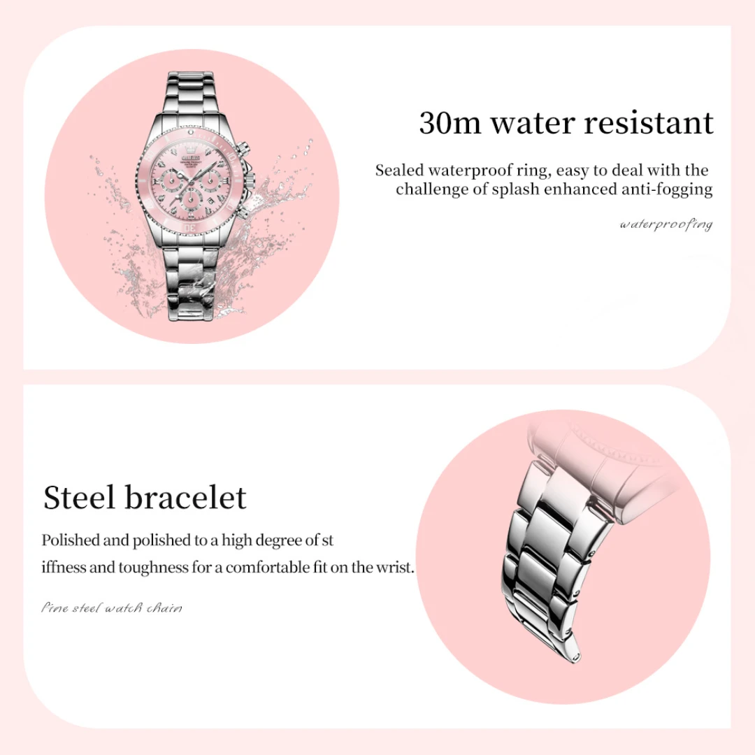 OLEVS 5632, модные кварцевые часы, подарок, ремешок для часов из нержавеющей стали, наручные часы с круглым циферблатом, светящийся календарь