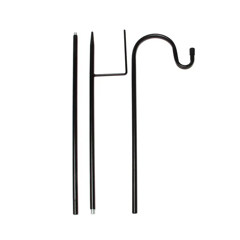 ABMI-5X Shepherd Hooks Rust Resistant Garden Stake Outdoor Metal Plant Stand Hanger Bird Feeder Pole 120X10x1cm,