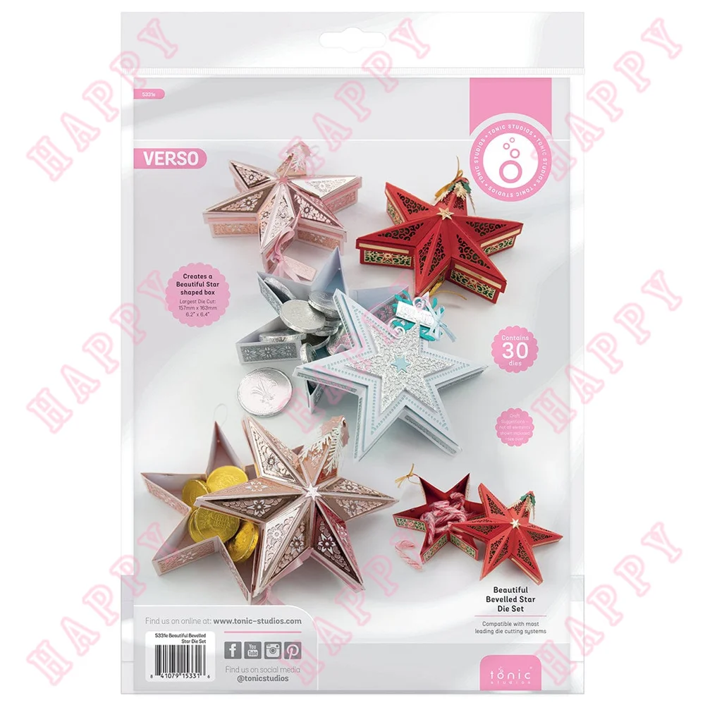 

Metal Cutting Dies Beautiful Bevelled Star Scrapbook Diary DIY Greeting Card Handmade Decoration Paper Craft Embossing Template