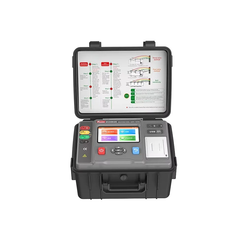 

ES3002E Тестер сопротивления сопротивления почвы земли с двойным зажимом Многофункциональный прибор для измерения сопротивления почвы заземления