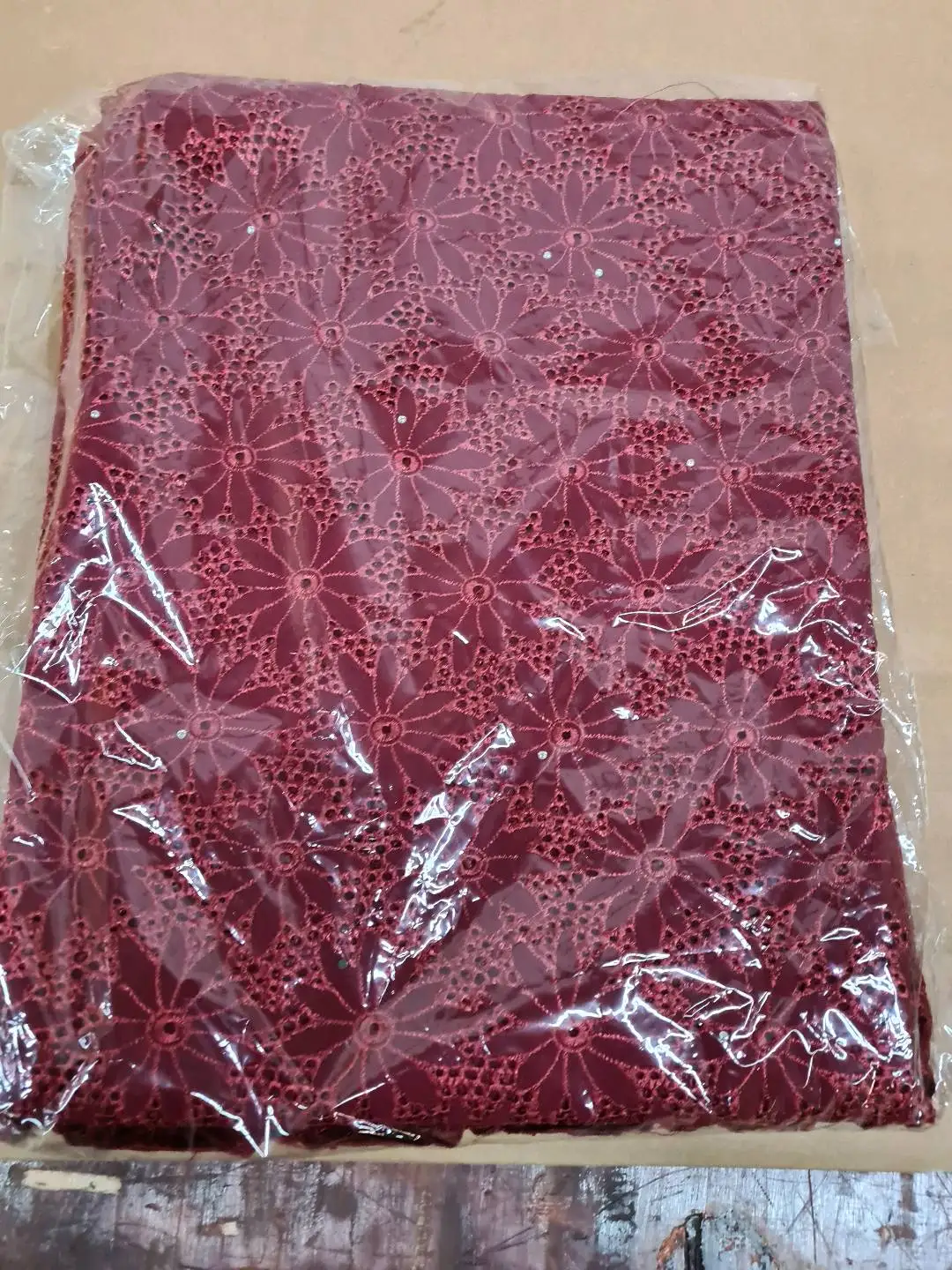 

2026 Nigerian High-Quality Tulle Lace Fabric for Sewing Wedding Dress Chiffon Party Guipure Embroidery Cotton 5Yard XL175