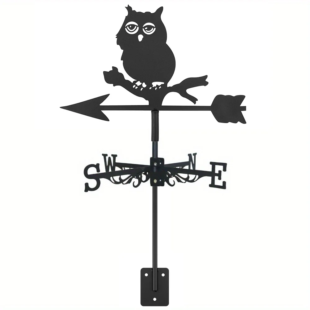 

1pc Soaring Owl Weather Vane, Creative Owl Bird Weather Vane, Metal Outdoor Farm Scene Garden Stake Direction Indicator Ornament