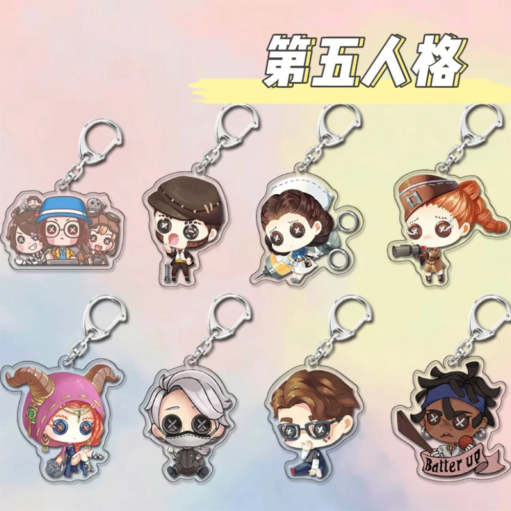 Cute Game IdentityV Acrylic Fifth Personality Figure Pendant Key Chain Key Ring Cosplay Jewelry Accessories Kids Gift