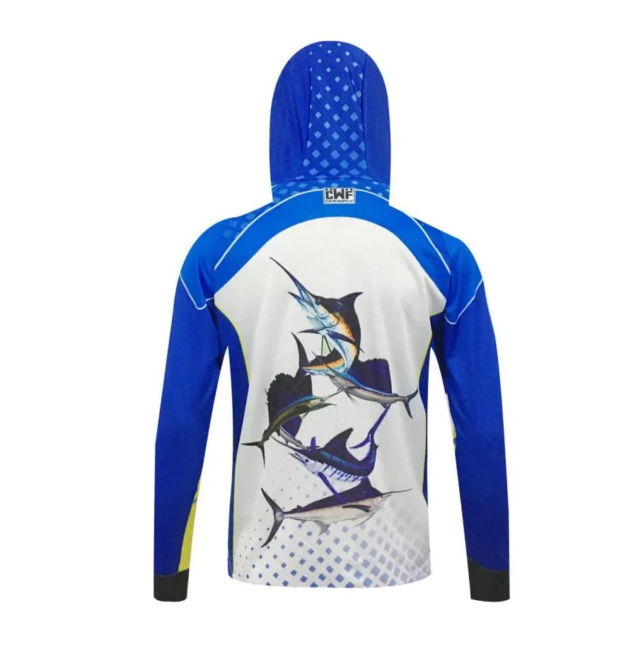 Vêtements de pêche respirants à manches longues pour hommes, impression par sublimation, anti-UV, Udissolvant, 50 + vêtements, extérieur, professionnel, 2025