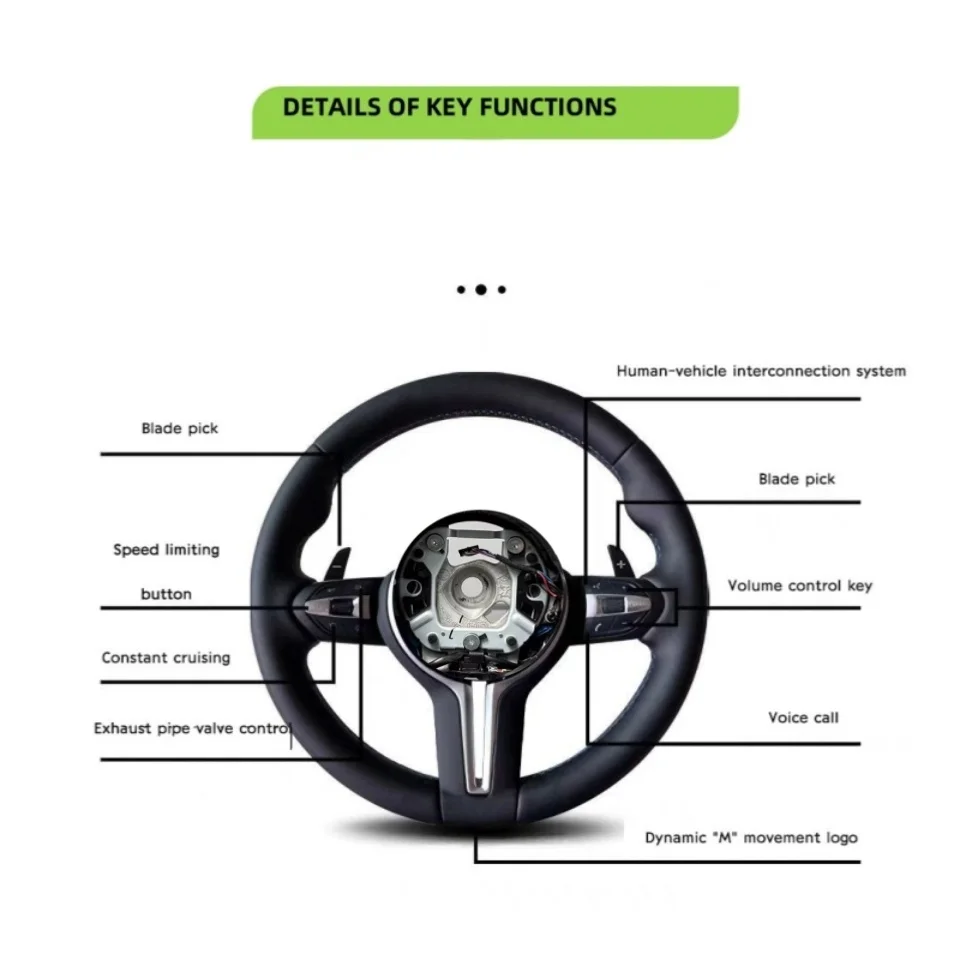 Customized Leather Car Steering Wheel For BMW M3 M5 F10 F30 F31 F32 F20 E90 E87 E92 X6 E71 X5 E70 F15 F16 Steering Wheel