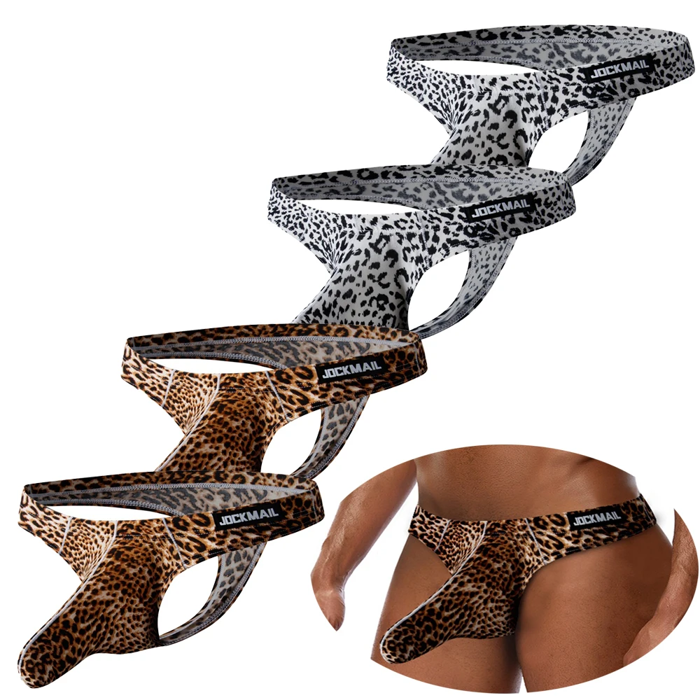 

Мужские стринги Jockmail Elephant Sexy с низкой посадкой, японский стиль, леопардовый принт, мягкие, удобные, для взрослых 18+, сексуальные трусы