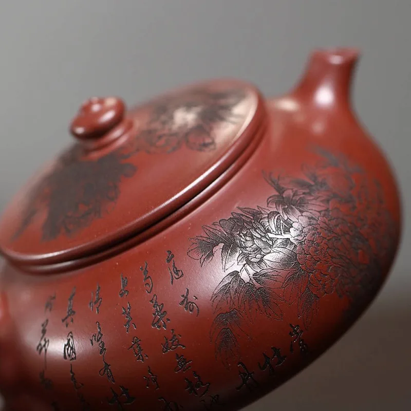 Yixing Handmade Purple Clay Teapot, Raw Ore, Gold Sand,tea Pot, Kung Fu Tea Set 240ml