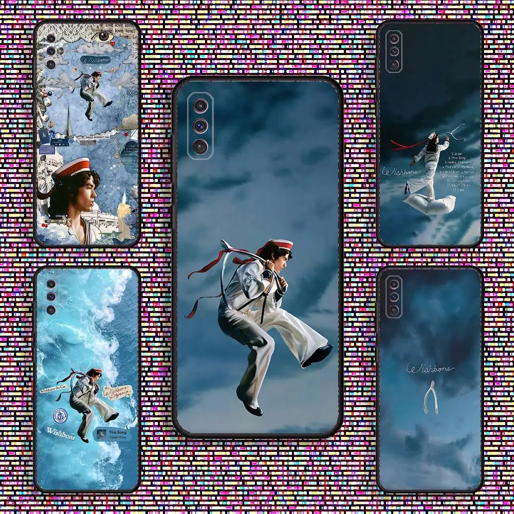 

C-Conan Gray Wishbone Phone Case For Samsung S 25,24,23,22,30,21,10,9,Ultra,Plus,Lite,FE,4,5 G Black Soft Case