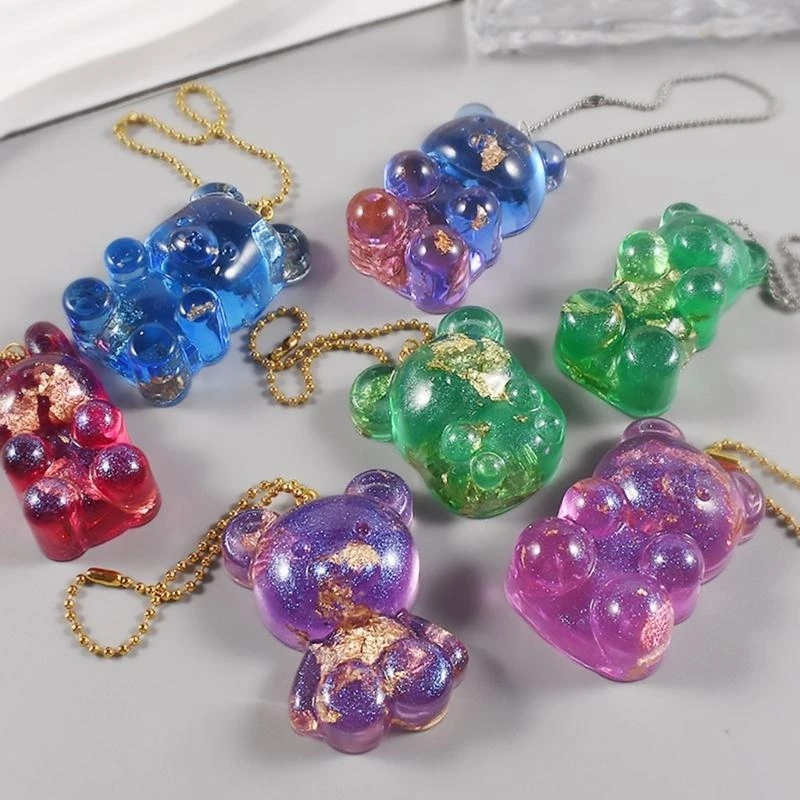 

Semi Three-Dimensional Bear Silicone Mold Keychain Pendant Crystal Epoxy Resin