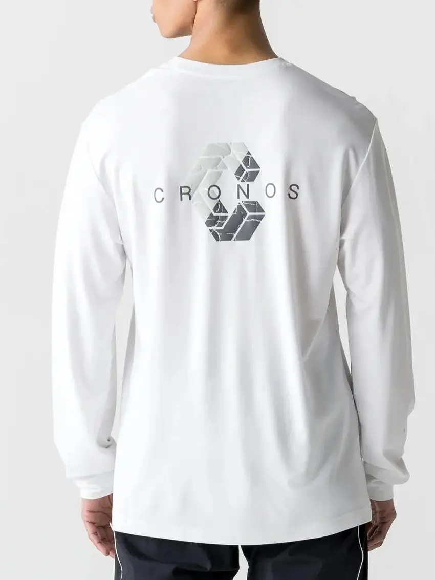 Oversized Fitness Comfortable Gym Training Bodybuilding Men's Breathable Loose Long Sleeves Cotton T-shirt Sports Muscle Shirts image 5