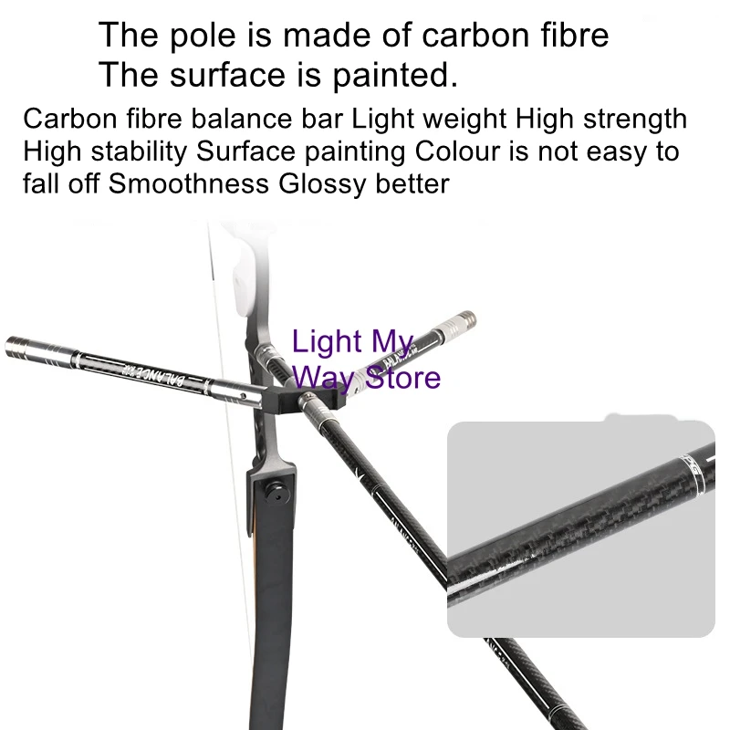 

Shooting Archery Shock Absorber Recurve Bow Balance Rod Set Side Rods Extension Rods Carbon Rods Athletic Competition