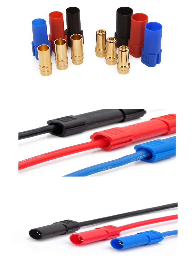 5 Pairs Airplane Drone Accessories Rc Xt150 Xt 150 6mm Gold-plated Bullet Connector Battery Charging Rc Lipo Xt150 Connector