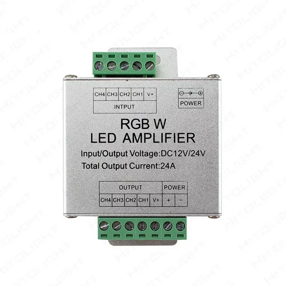 DC12V 24V 24A RGBW amplifier RGBW aluminum amplifier 6A*4channel for 5050 RGBW led strip light