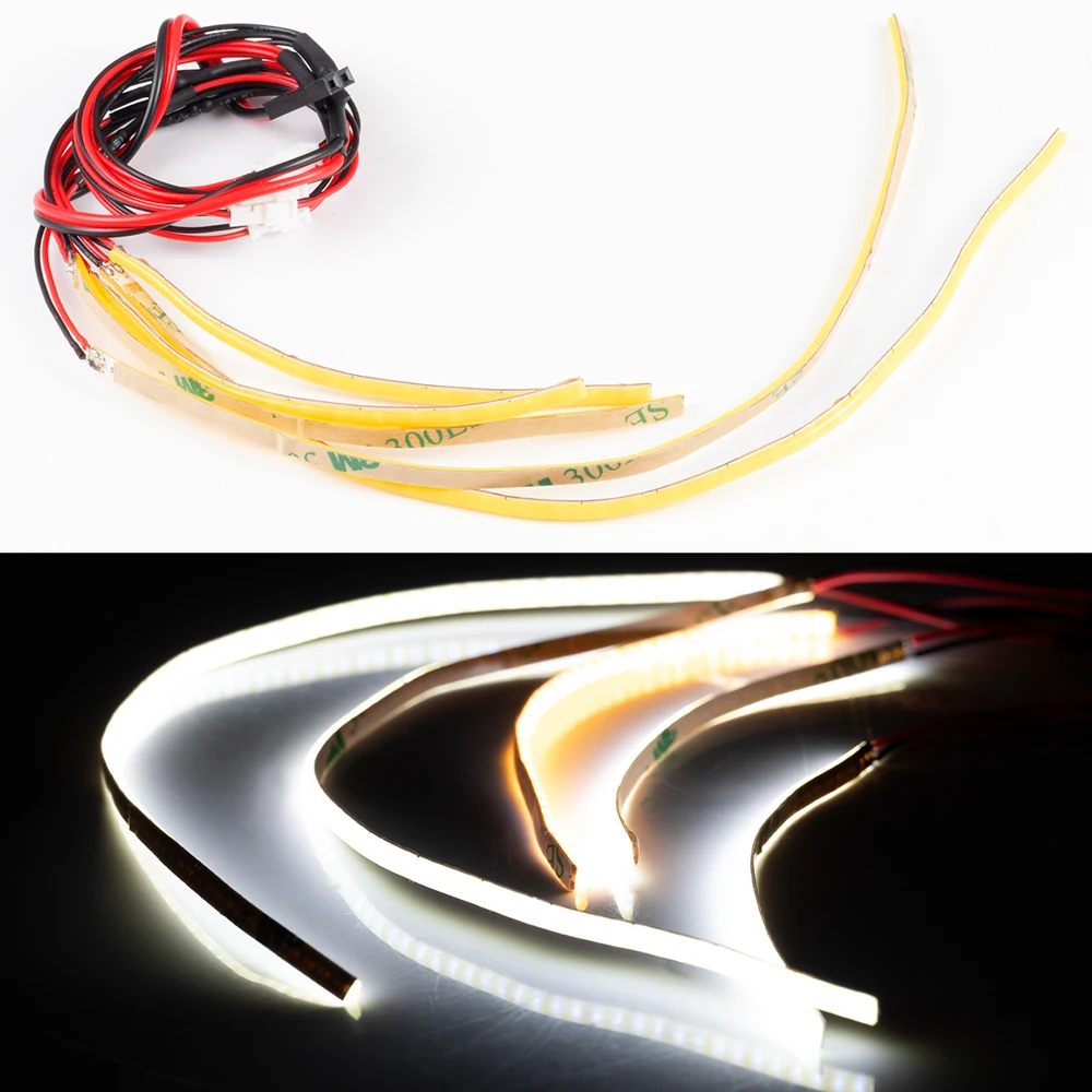 MIBIDAO 스포트라이트 헤드라이트 테일라이트 풀카 LED 라이트 스트립 1/8 RC카 ARRMA Infraction BLX 3S 버기 업그레이드 부품