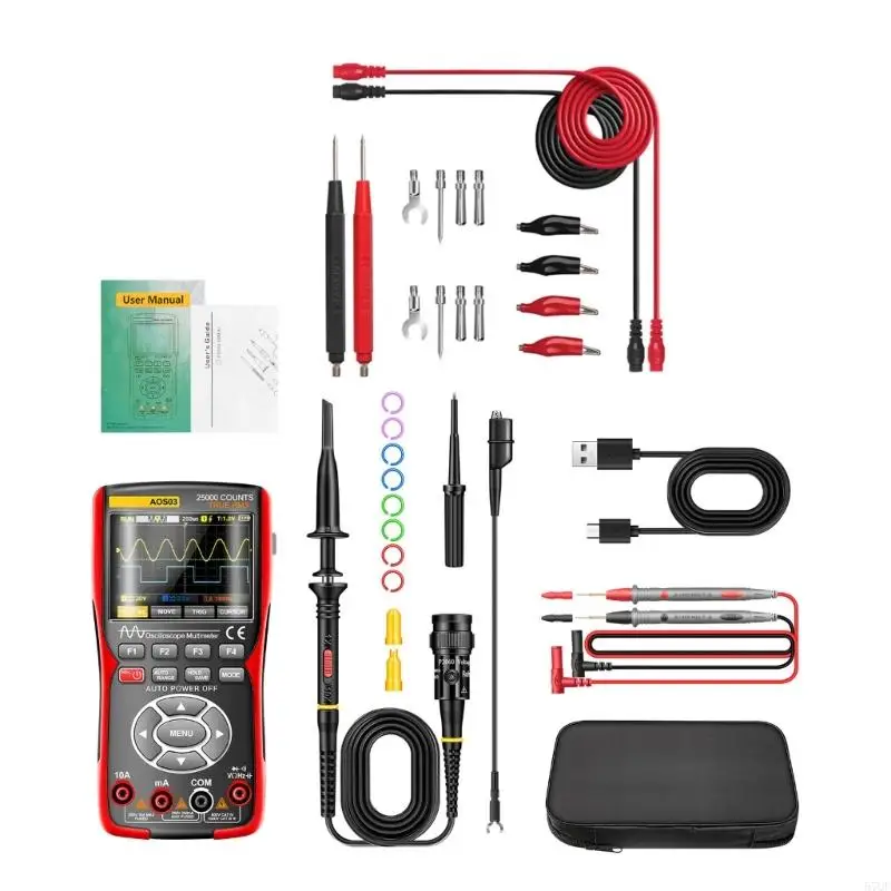 57QF ANENG Oscilloscope Multimeter for Voltage Current Testing 25000 Counts Scope Meter 2 Channel