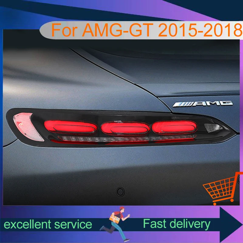 

Автомобильные аксессуары для стайлинга Mercedes-Benz AMG-GT 2015-2018: задние светодиодные фонари DRL, стоп-сигналы, дневные ходовые огни
