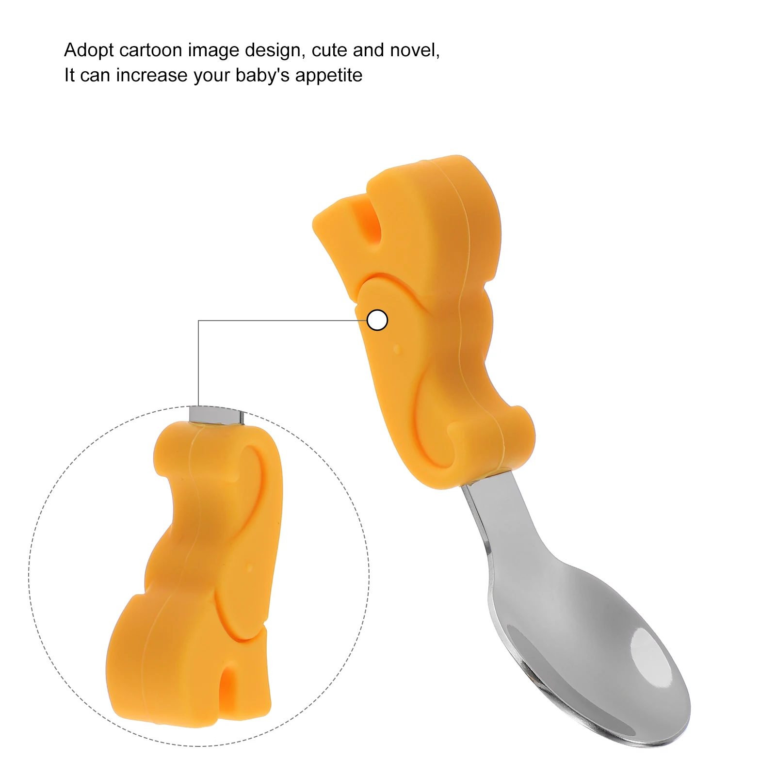 

Baby Spoon Fork Set 304 Stainless Steel Corrosion Resistant Soft Handle Toddler Utensil Infant Spoons Tableware Storage Box Gift