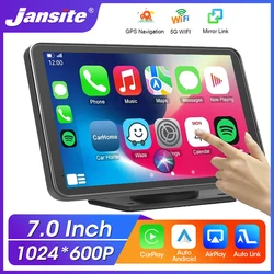 Jansite 7inch Car Radio Multimedia Video Player Wireless Carplay And Wireless Android Auto Portable Universal Touch Screen