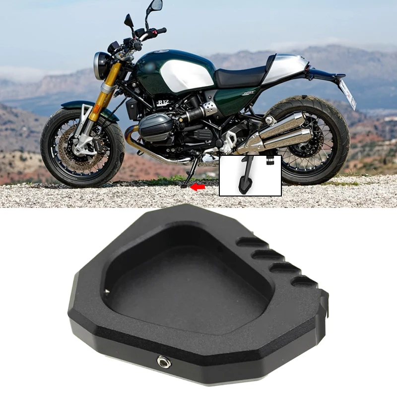 For BMW R12 NINET Motorcycle Enlarge Kickstand Extension Plate Pad Pedals R 12 R12Ninet 2023 2024 2025 Accessories