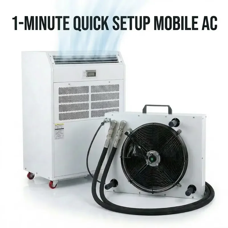 1 minute quick installation of split water-cooled 5KW 7KW 14KW portable air conditioner, equipped with GMCC compressor,