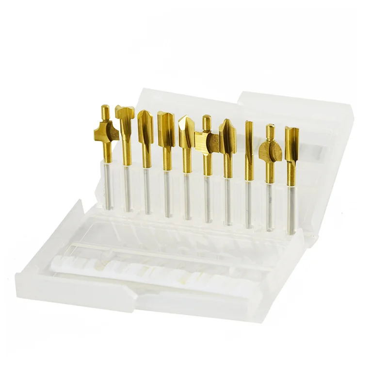 10/20 stücke HSS Routing Router Bohrer Set für Dremel Hartmetall Rotary Grate Werkzeuge Holz Stein Metall Wurzel Carving fräser – Detail 9