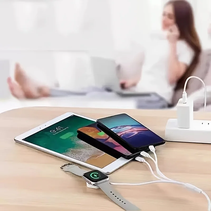4‑In‑1 Magnetic Watch Charging Cable USB‑C Multi‑Port Cord For Watch Ultra SE 11‑1 & iPhone 17 16 15 14 13 12