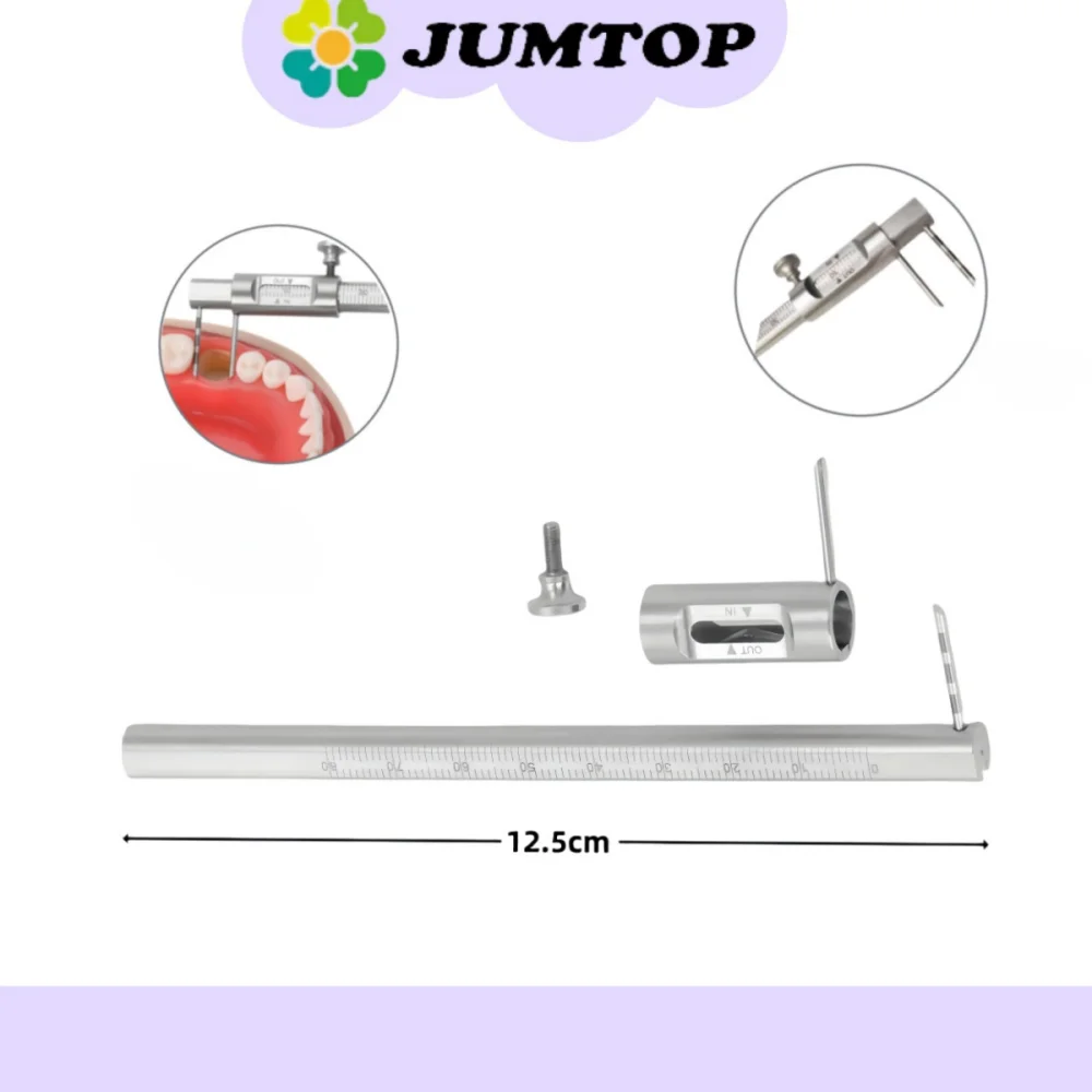 

Orthodontic Sliding Caliper - Dental Implant Measuring Tool with 0-80mm Double Scale