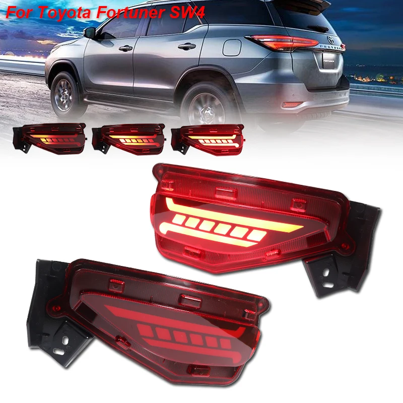 

2 шт. светодиодные задние фонари для Toyota Fortuner SW4 2015-2020: противотуманные фары, стоп-сигналы, указатели поворота