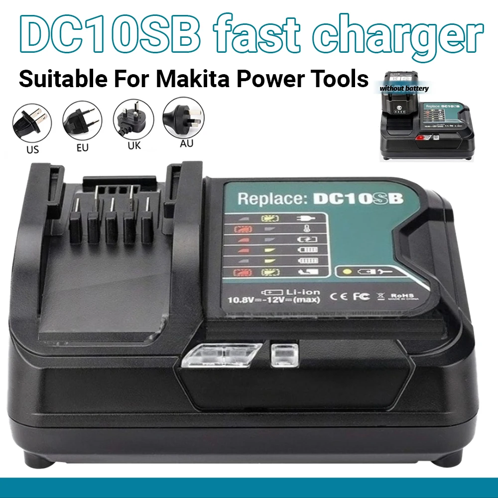 

DC10SB Fast Charger is Suitable For Makita Power Tools DC10WD10.8-12V lithium Battery