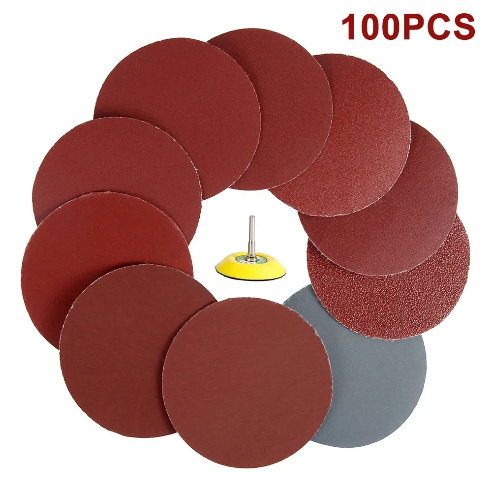 100Pcs 3 Inch Sanding Disc Sanding Pads Wear Resistant Sanding Disc 80-3000 Grit Sanding Sheet Quick Change Sanding Paper