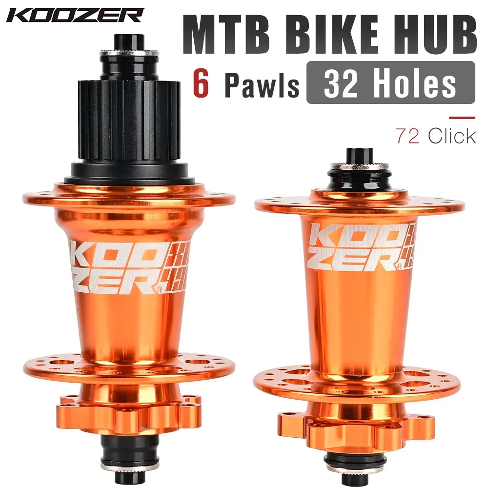 KOOZE XM490 Pro Bicycle Hubs Koozer Micro Spline 12v 32 Hole Mtb Cube 4 Bearings 6 Pawls 72Click Noise Hub for Shimano 12 Speed