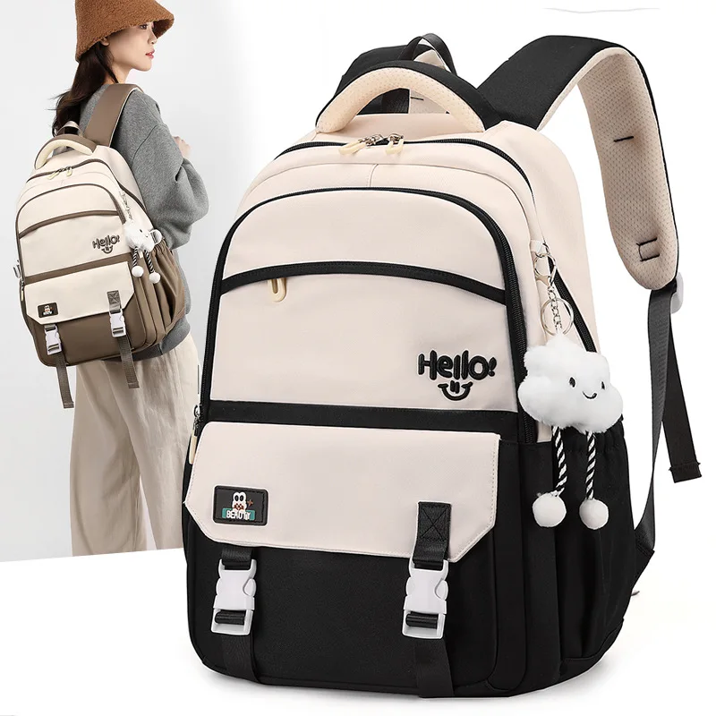 

Casual Backpacks for Teenage Girls Senior High School Students Book Bags Korean Style Outdoor Travel Package Backpacks