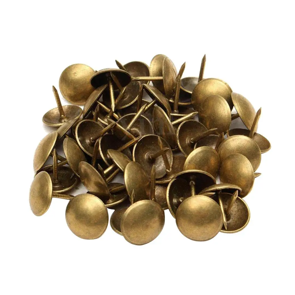 Antique Bronze Upholstery Tacks Circular Alloy Nails Ornamental Furniture Decor Pins for Sofa Upholstery