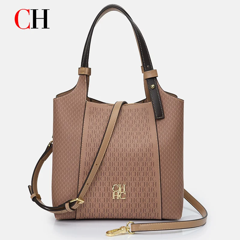 CH Vintage Tote Handbag For Women Large Capacity Work Shoulder Bag Luxury Brand Crossbody Purse Ladies Daily Top Handle Bags image 4