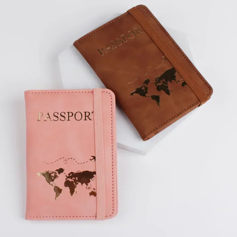 Porte-passeport en cuir PU pour hommes et femmes, porte-carte d'identité de voyage, sac à main, sacs en poudre, étuis de couverture de passeport, mode