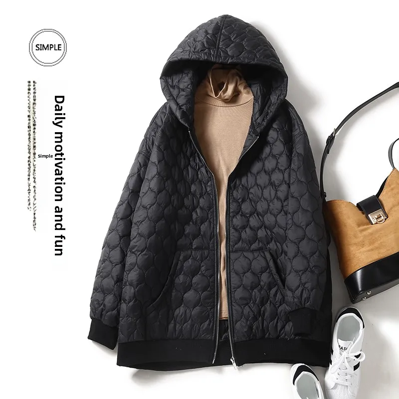 Dames donzen katoenen jaet winterjas met capuchon, hoge kwaliteit, comfortabele pasvorm, lange Sve ritssluiting, kleur