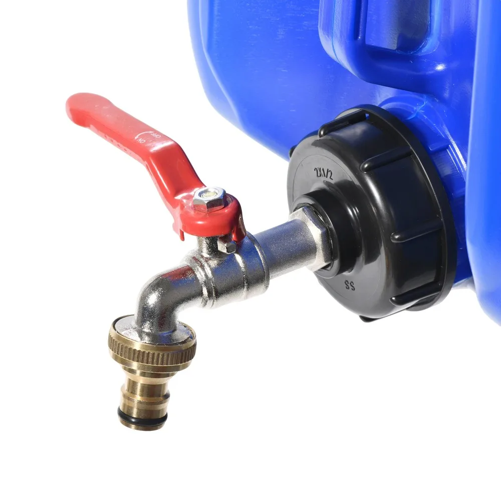 

Переходник для крана резервуара IBC S60 * 6, грубая резьба на латунь/сплав, 16 мм, сменный клапан для быстрого подключения, садовый домашний клапан, фитинг, кран