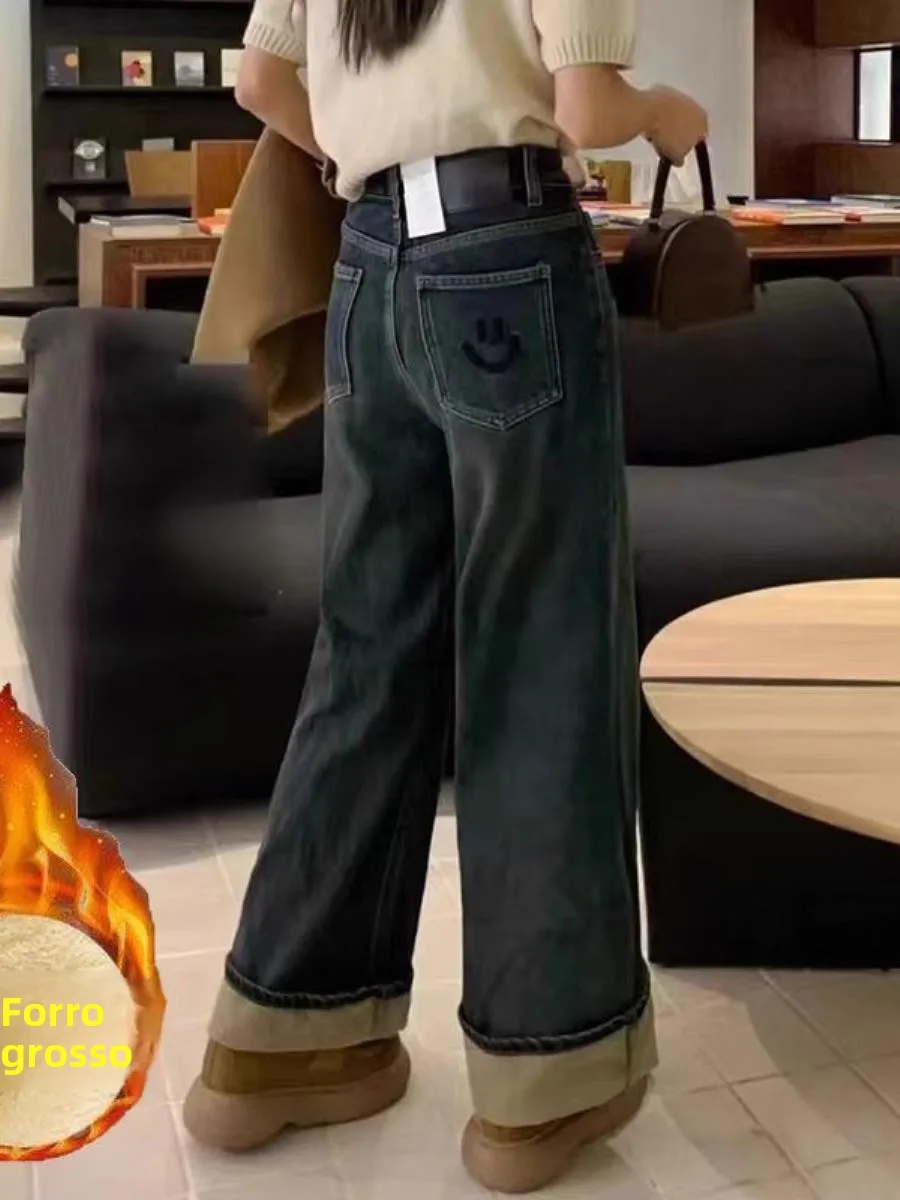 conjunto-de-tres-pecas-feminino-de-inverno-calca-jeans-retro-de-cintura-alta-forrada-com-la-grossa-com-bordado-de-e