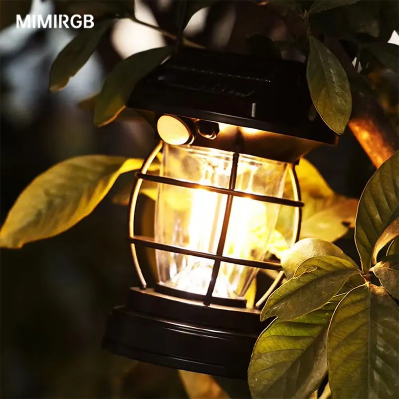 

Кемпинговый фонарь, перезаряжаемый через USB аккумулятор, ретро светильник для кемпинга, водонепроницаемая подвесная светодиодная лампа для палатки для пешего туризма, рыбалки