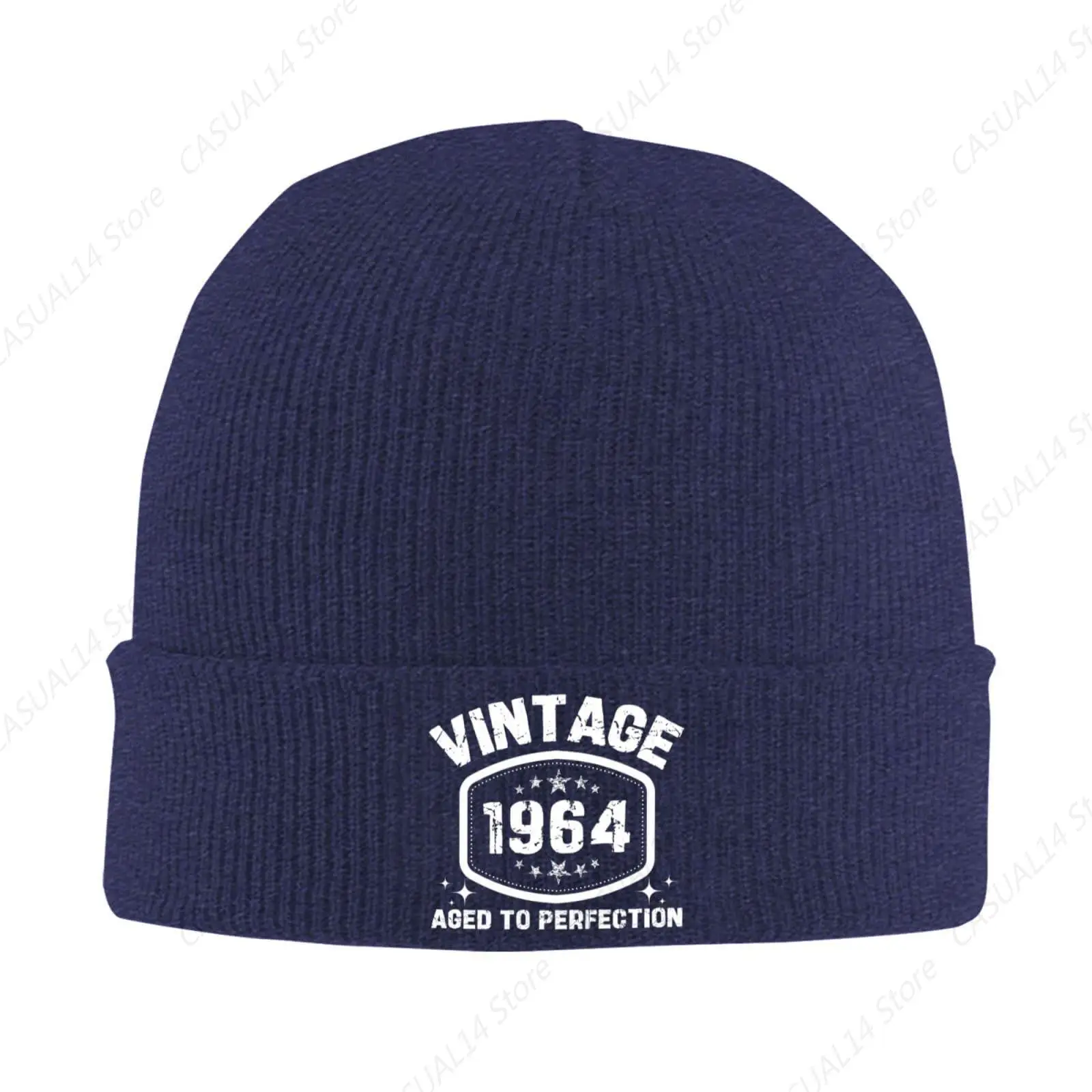 Vintage 1964 Knit Hat So Happy I'm 60 Today Cap 60th Birthday Gifts for Men Women Beanie Warm Ski Cap Winter Beanie Hat