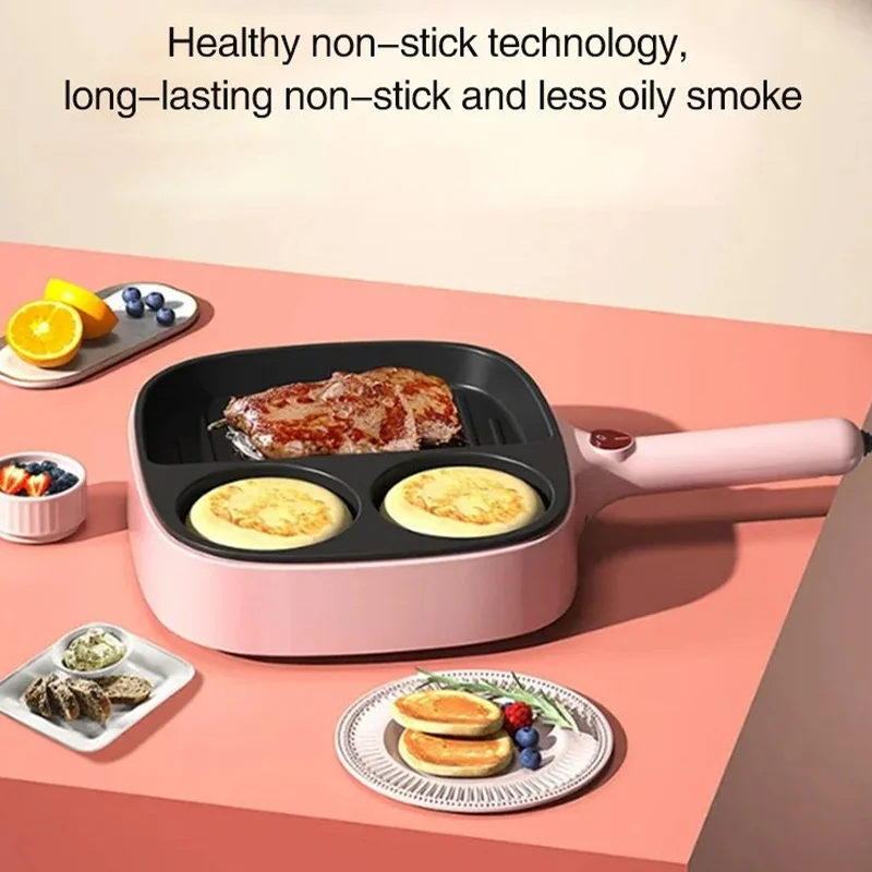 Electric Fryer Breakfast Machine Steak Egg Pan Non-stick Pan Holes Cooking Egg Ham Pans Pancak Maker