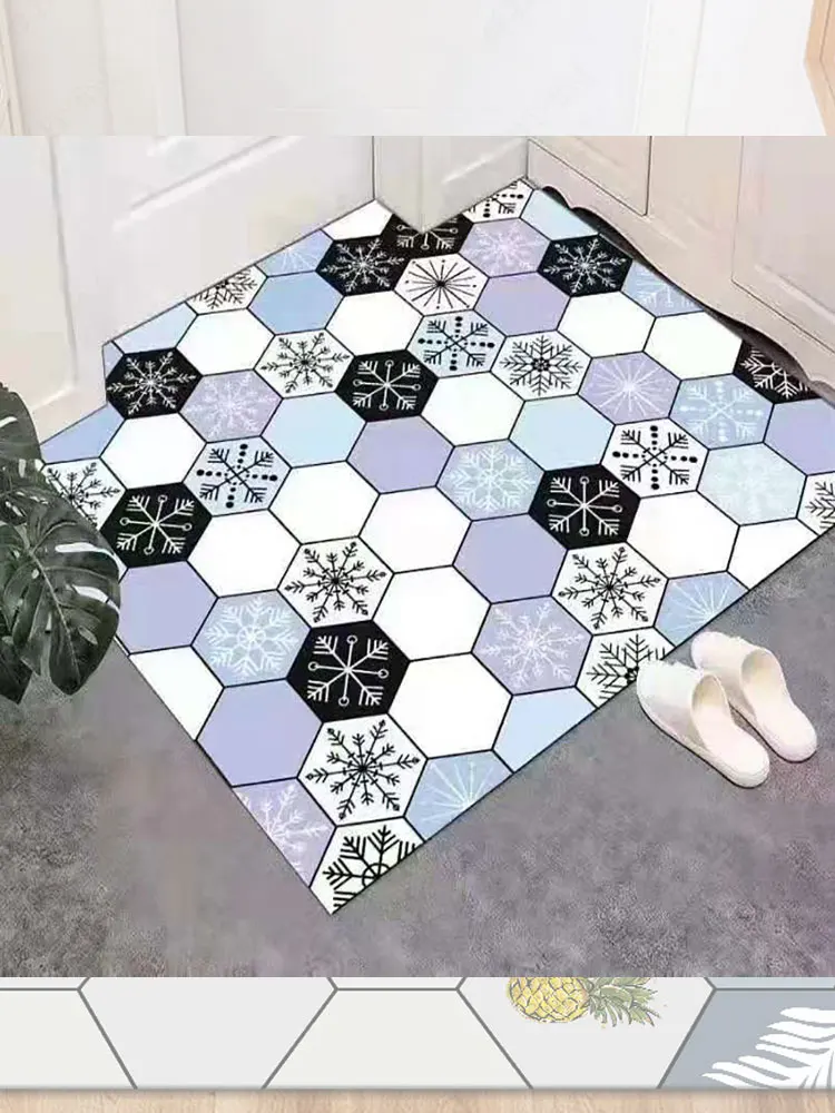 

Waable Kitchen Bedroom Anti-Slip PVC Door Mat Cusizable Entrance l Floor Rug Home Use Easy Cleaning Mat
