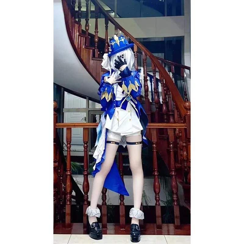 Furina Focalors Genshin Impact Carnival Uniform Cosplay Costume for Women Anime Halloween Party Masquerade Game Character Dress