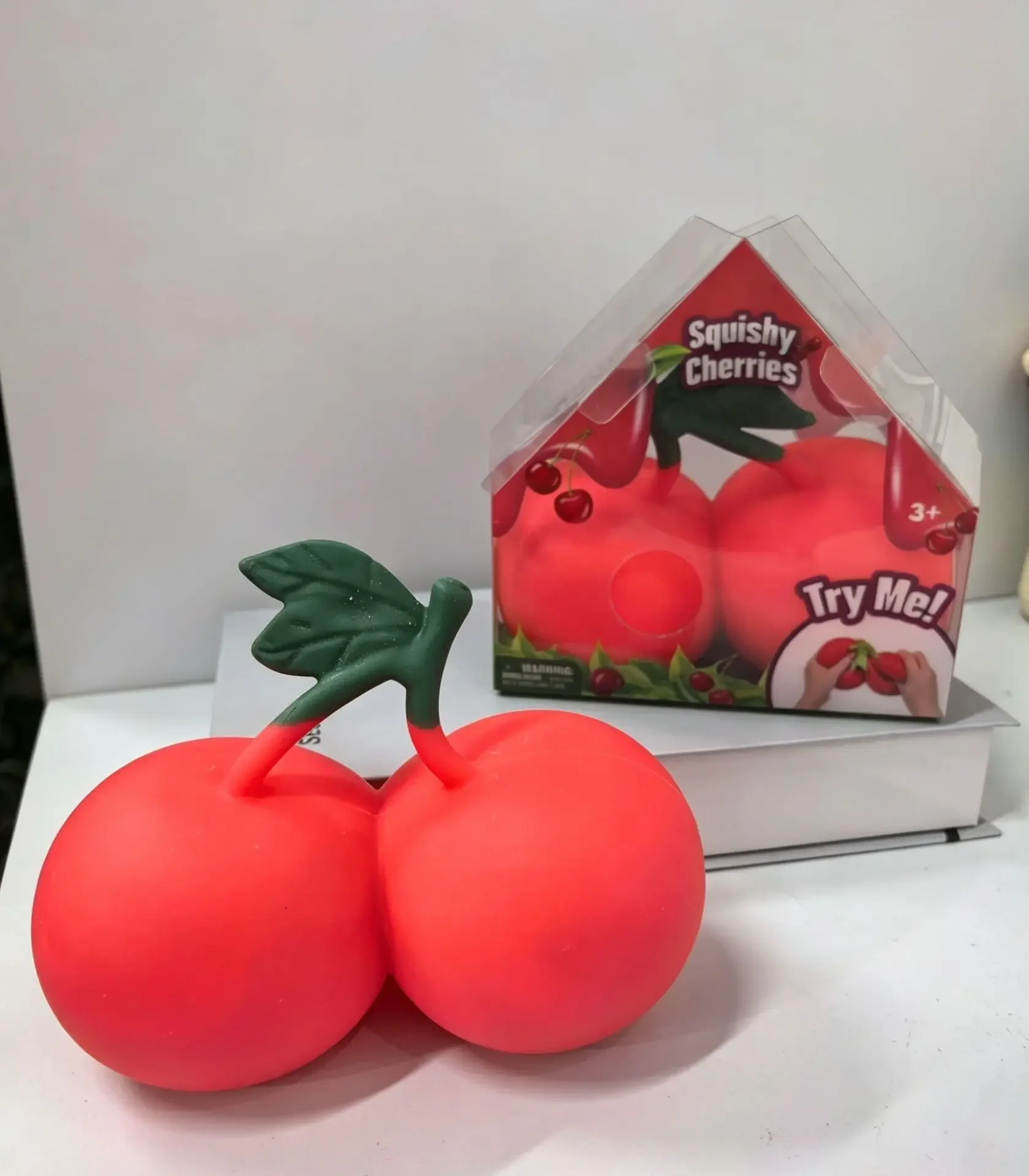 Squeeze Cherries Squeezy Stress Relief Sensorisches Spielzeug, langsam zurückfederndes Zappelspielzeug für Erwachsene, lindert Angstzustände, entspannende Unterhaltung – Detail 3